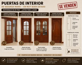 Puertas de interior de madera maciza