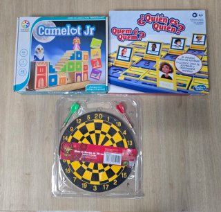 Juegos de mesa: Camelot Jr, ¿Quién es Quién? y dar