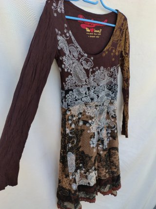 Desigual Vestido Manga Larga Talla M