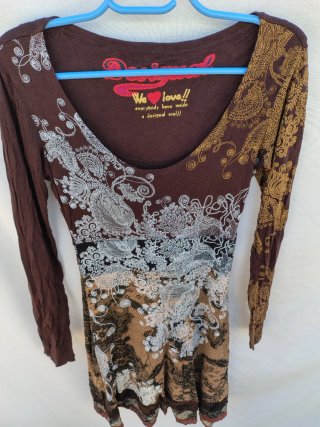 Desigual Vestido Manga Larga Talla M