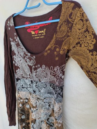 Desigual Vestido Manga Larga Talla M