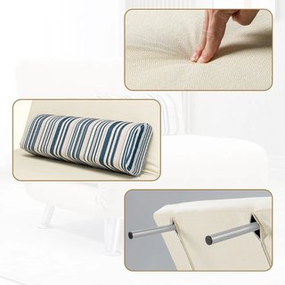 Sillón Sofá Cama 1 Plaza Individual de Hierro y Te