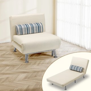 Sillón Sofá Cama 1 Plaza Individual de Hierro y Te