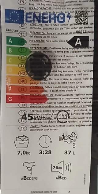 Lavadora Cecotec Bolero 7kg Inverter