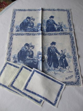 Tovagliette americane con disegno blu
