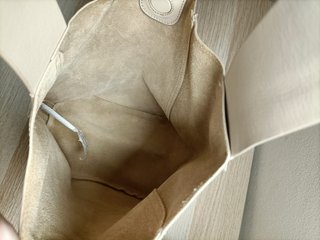Bolso de piel Zara Beige