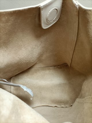 Bolso de piel Zara Beige