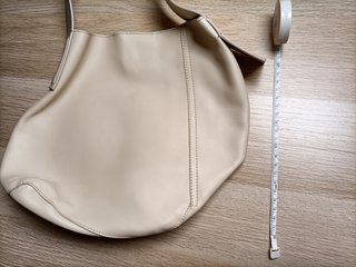 Bolso de piel Zara Beige