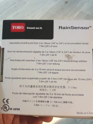 Sensor de lluvia TRS