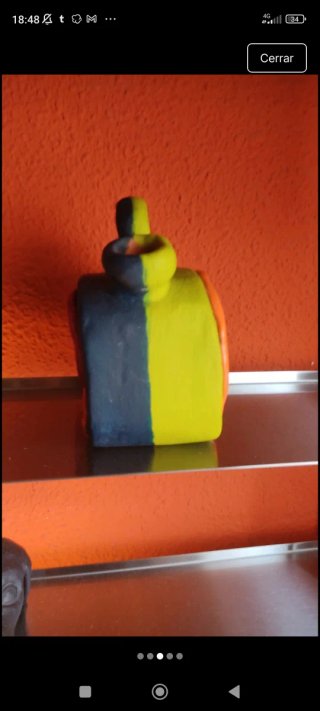 Botijo Pop Art de cerámica autor hecho a mano