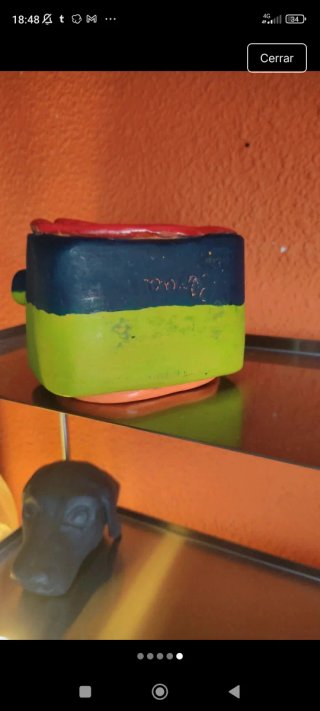 Botijo Pop Art de cerámica autor hecho a mano