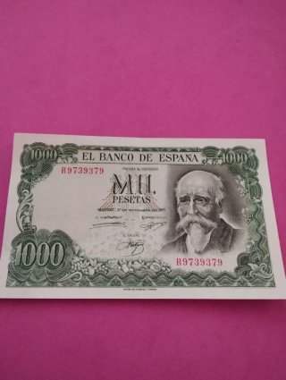 Billete 1000 Pesetas 1971. CAPICÚA.S/C