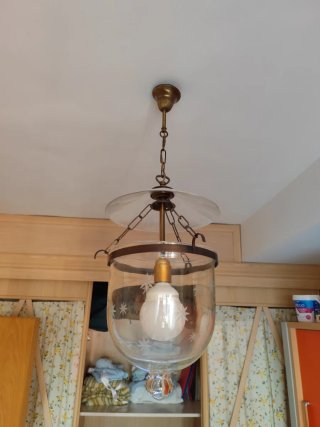 Lámpara colgante de cristal con estrellas