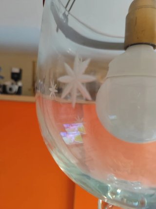 Lámpara colgante de cristal con estrellas