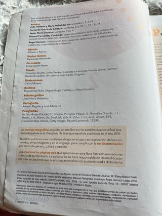 Historia de España. 2º bachillerato.