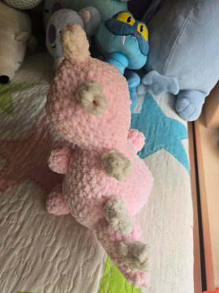 Dinosaurio Amigurumi Rosa