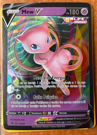 Carta Pokémon Mew V 113/264 Golpe Fusión