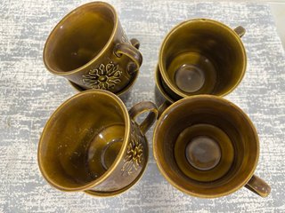 Juego de 6 tazas Vintage Cerámica Verde. Regalo 2