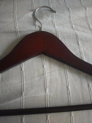 5 Perchas Madera Oscura