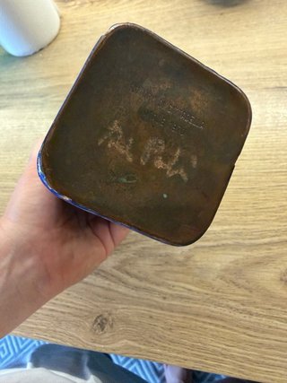 Vaso rame smaltato a fuoco firmato