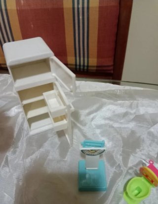 Set Polly Pocket Cocina Baño Accesorios