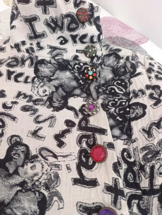 Chaqueta Desigual Estampada Botones Joya