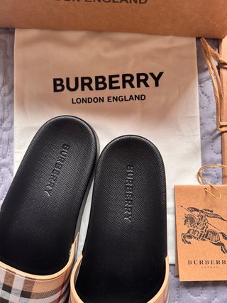 Sandalias Burberry Check Beige/Marrón
