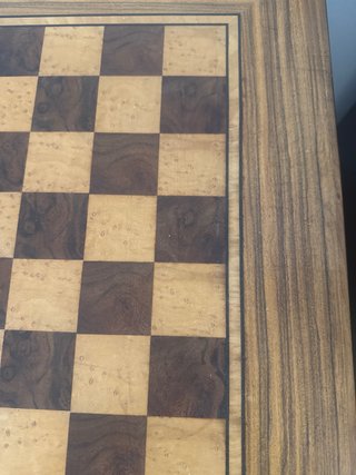 Mesa de ajedrez de madera natural hecha a mano,