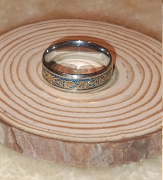 Anillos Acero Plateado Talla 13