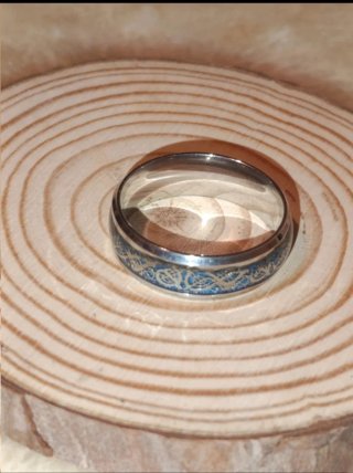 Anillos Acero Plateado Talla 13