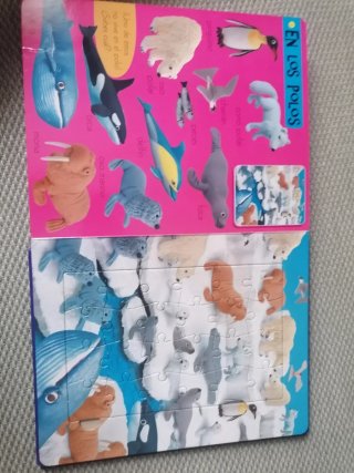 Libro animales y  puzzles