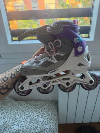 Patines y Casco Rosa