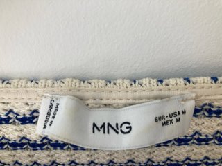 Chaleco Mango Rayas Blanco y Azul Talla M
