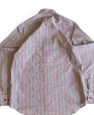 Camisa larga de rayas formal vintage Gendive 90s L