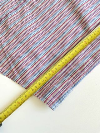 Camisa larga de rayas formal vintage Gendive 90s L