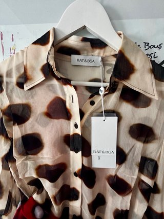 Vestido Camisero Rat&Boa Nilah Animal Talla M