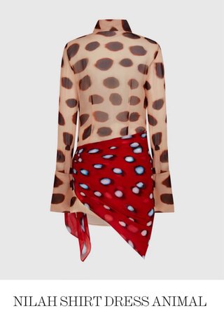 Vestido Camisero Rat&Boa Nilah Animal Talla M