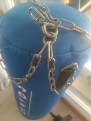 Saco de boxeo Domyos azul + soporte