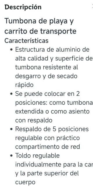 Tumbona Playa con Ruedas y Carrito