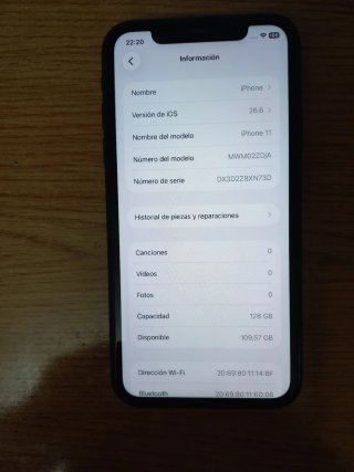 iPhone 11 128GB Negro en  perfecto estado