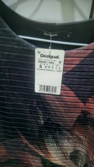 Vestido Desigual Talla S Estampado Flores