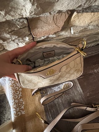 Bolso Coach no orig Beige y Dorado