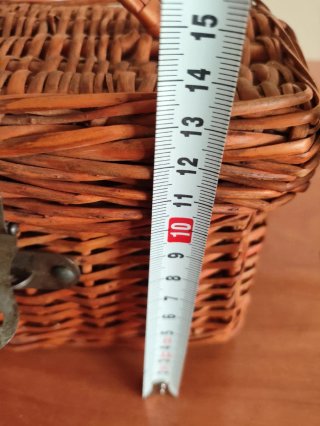 Cesta Mimbre Vintage con Asa y Cierre