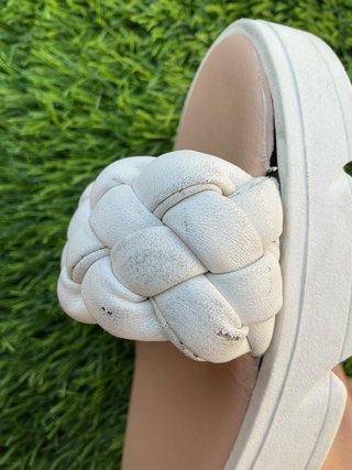 Sandalias Dospies Blancas Trenzadas