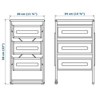Cajonera Metálica Ikea Blanca