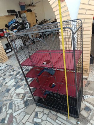 Jaula para mascotas con 3 niveles