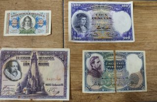 Lote 5 Billetes Antiguos España
