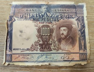Lote 5 Billetes Antiguos España