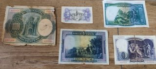 Lote 5 Billetes Antiguos España