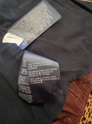 Cazadora cuero Tommy Hilfiger berenjena